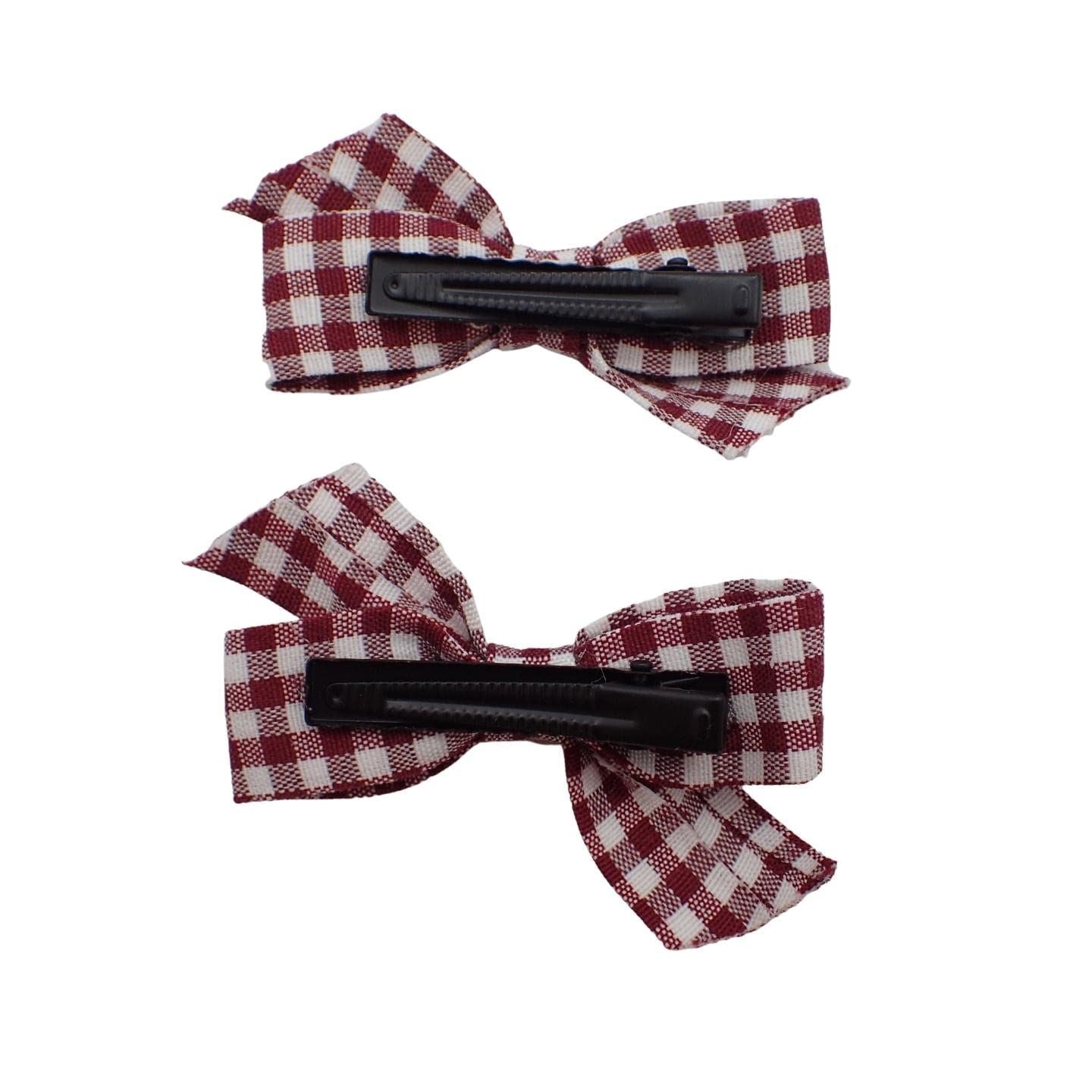 2pc Back to School Hair Bows Set Stylish Girls Clip-In Hair Bow Accessories Hair Clips Colourful School Hair Slide Girls, Kids, Children